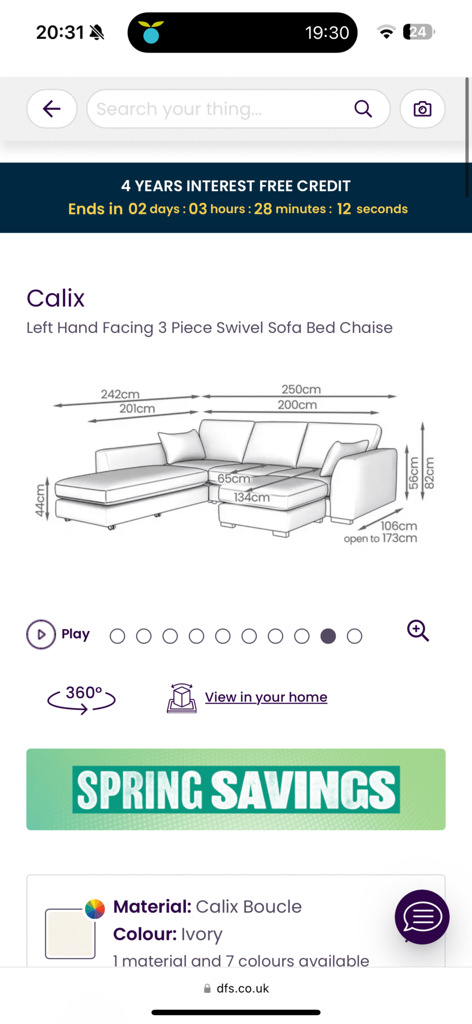 DFS BOUCLE CORNER SOFA