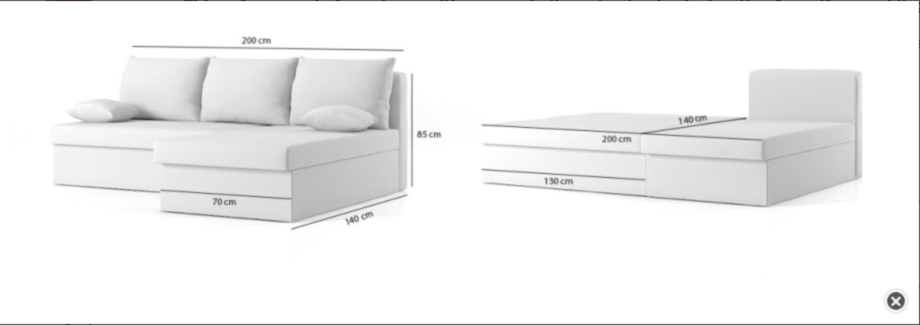 Black Corner Sofa Bed