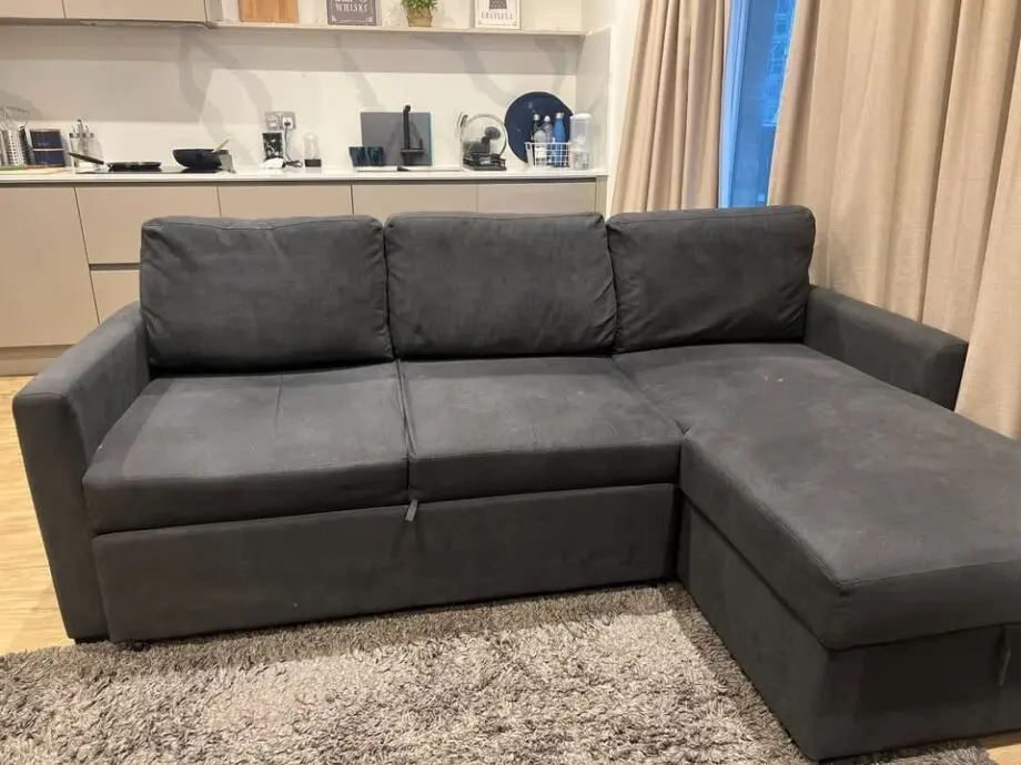 Habitat Reagan Left Hand Corner Chaise Sofa Bed - Charcoal