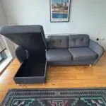 House by John Lewis Arlo LHF Chaise End Sofa Bed, Light Leg, Erin Midnight