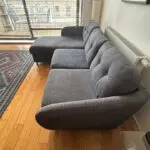 House by John Lewis Arlo LHF Chaise End Sofa Bed, Light Leg, Erin Midnight