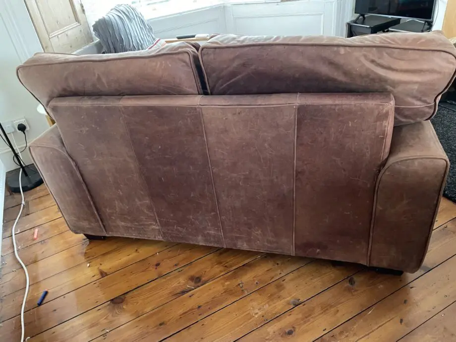 Raft - Natural Leather 2 x Two Seaters with Footstool