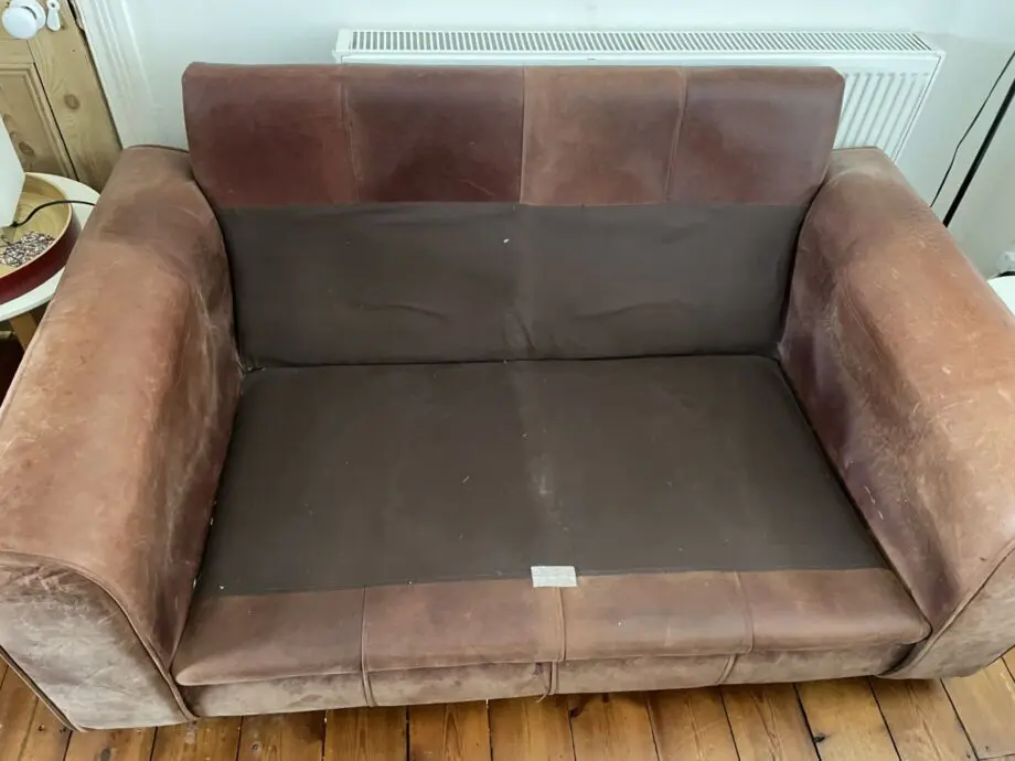 Raft - Natural Leather 2 x Two Seaters with Footstool