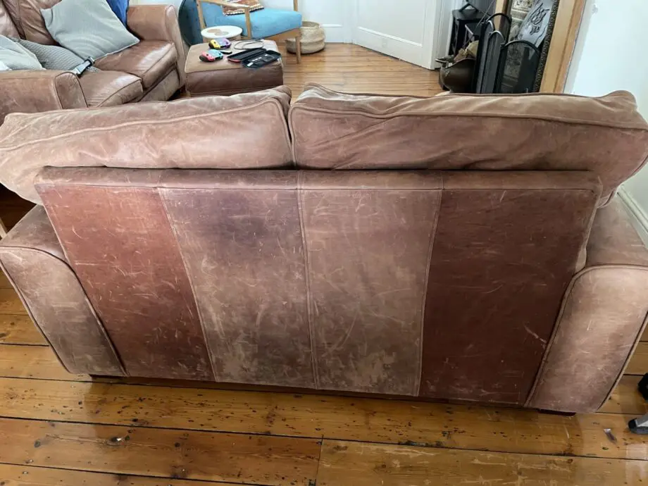 Raft - Natural Leather 2 x Two Seaters with Footstool