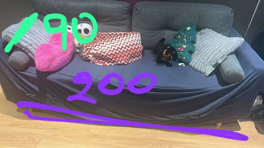 Grey 3 seater sofa bed