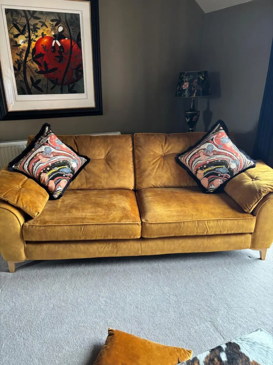 Alstons Savannah Grand Sofa Tumeric Velvet