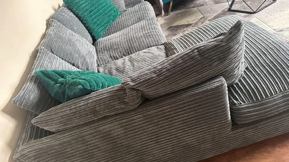 Argos Home Harry Fabric Left Hand Corner Sofa - Charcoal