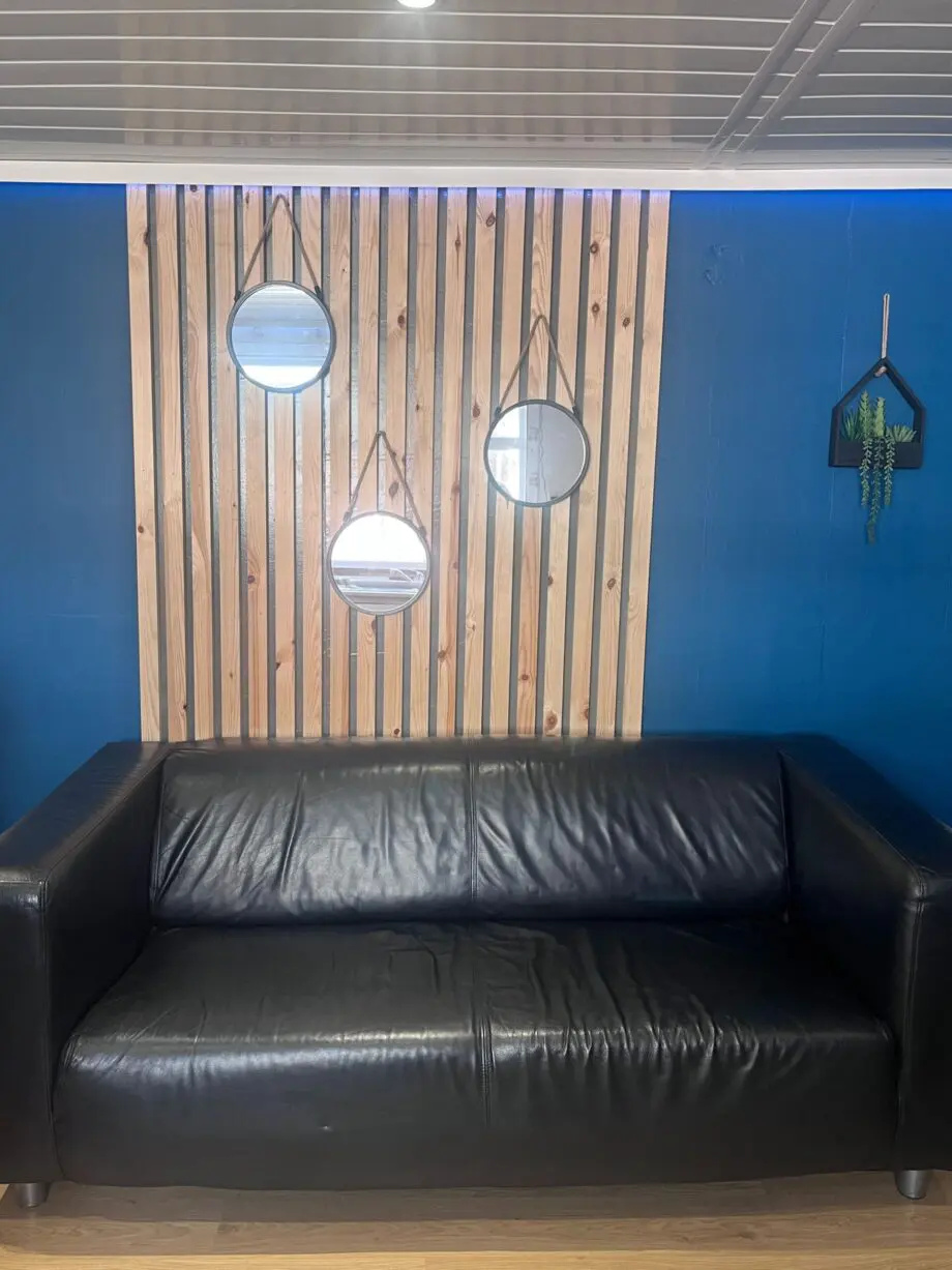 Black IKEA KLIPPAN 2-seater sofa