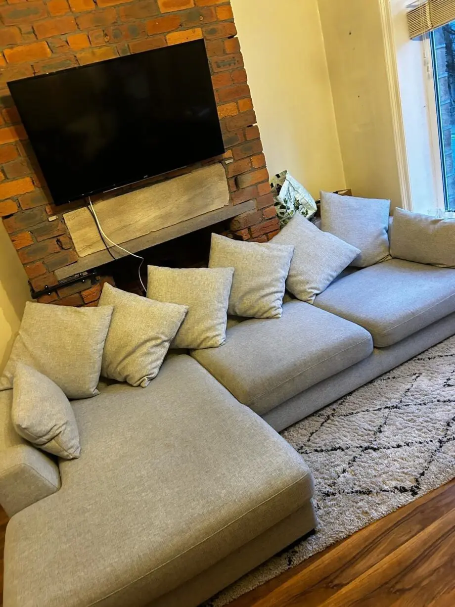 DFS grey corner sofa