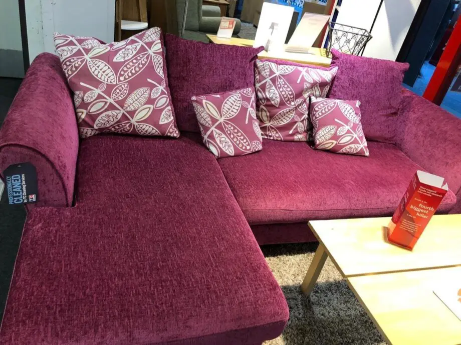 Corner pink sofa