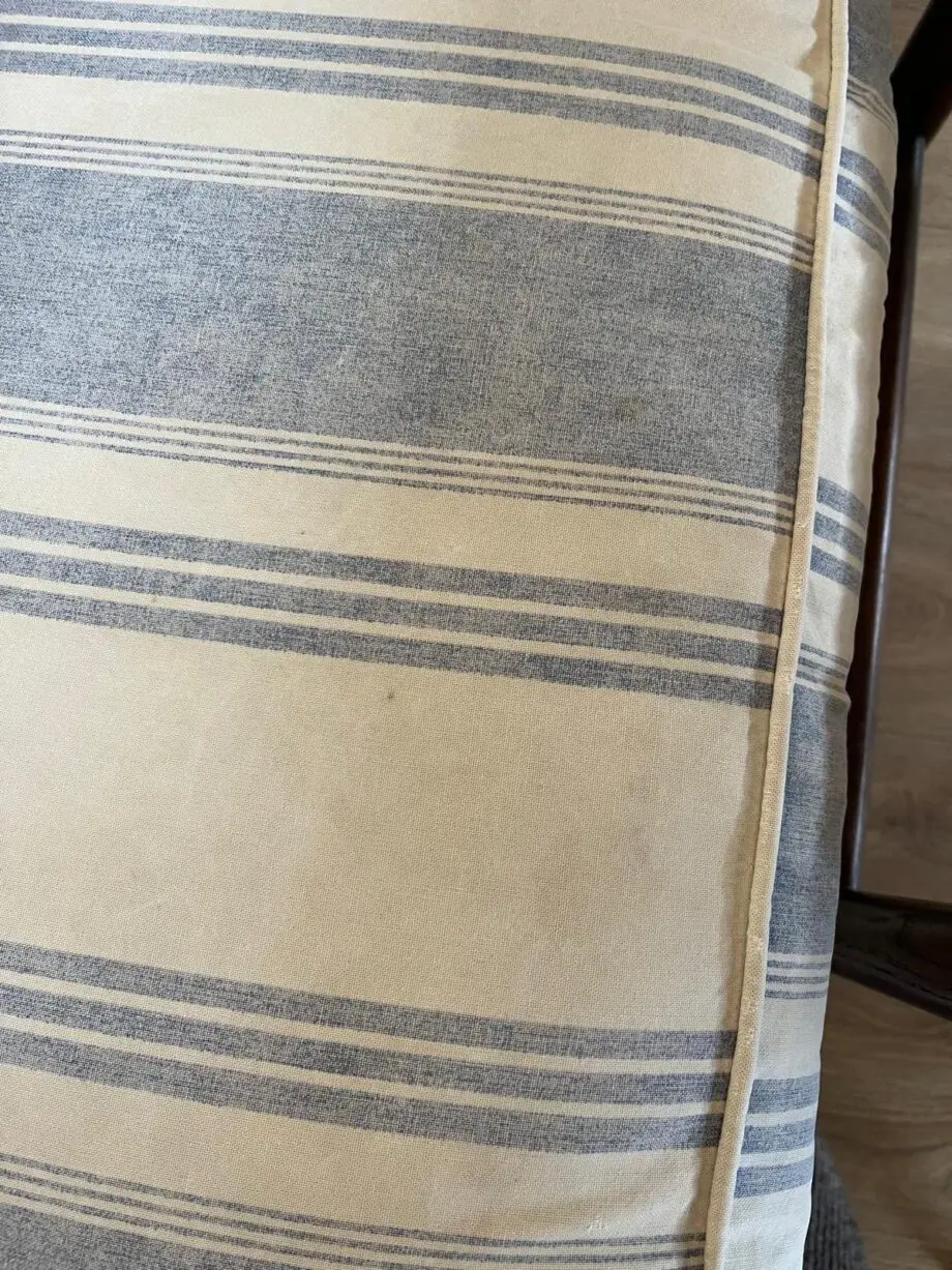 Laura Ashley blue and cream striped sofa bed