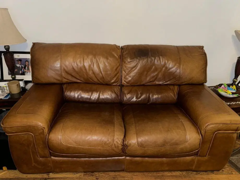 Brown Leather Sofa