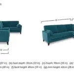 2 x Grey Bronby Right Hand Corner Sofas from Furniture VIllage, 3 yrs old, excellent condition as new, and storage footstool