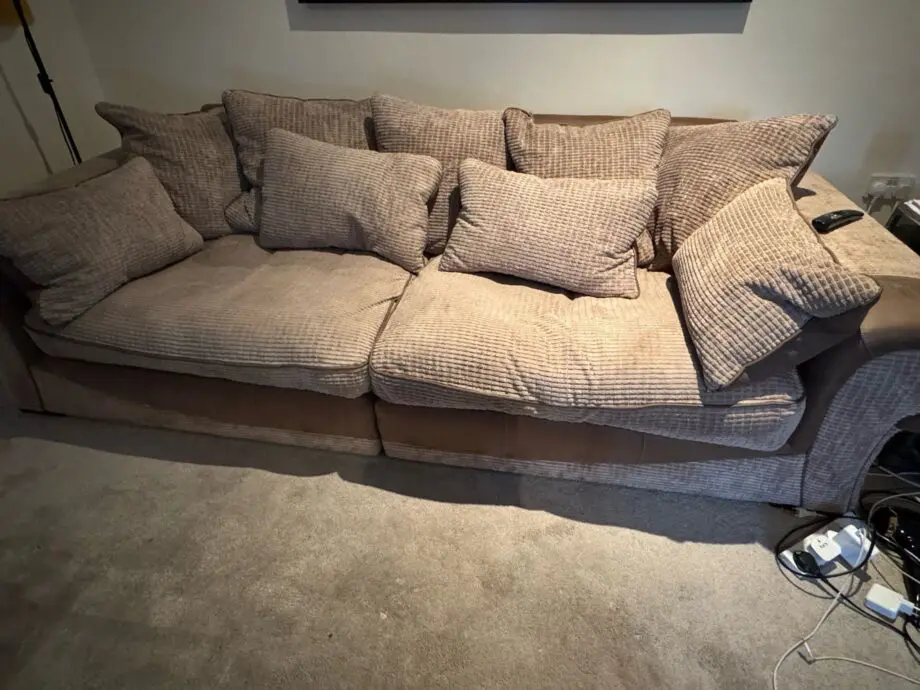 Beige/ brow deep modular sofa