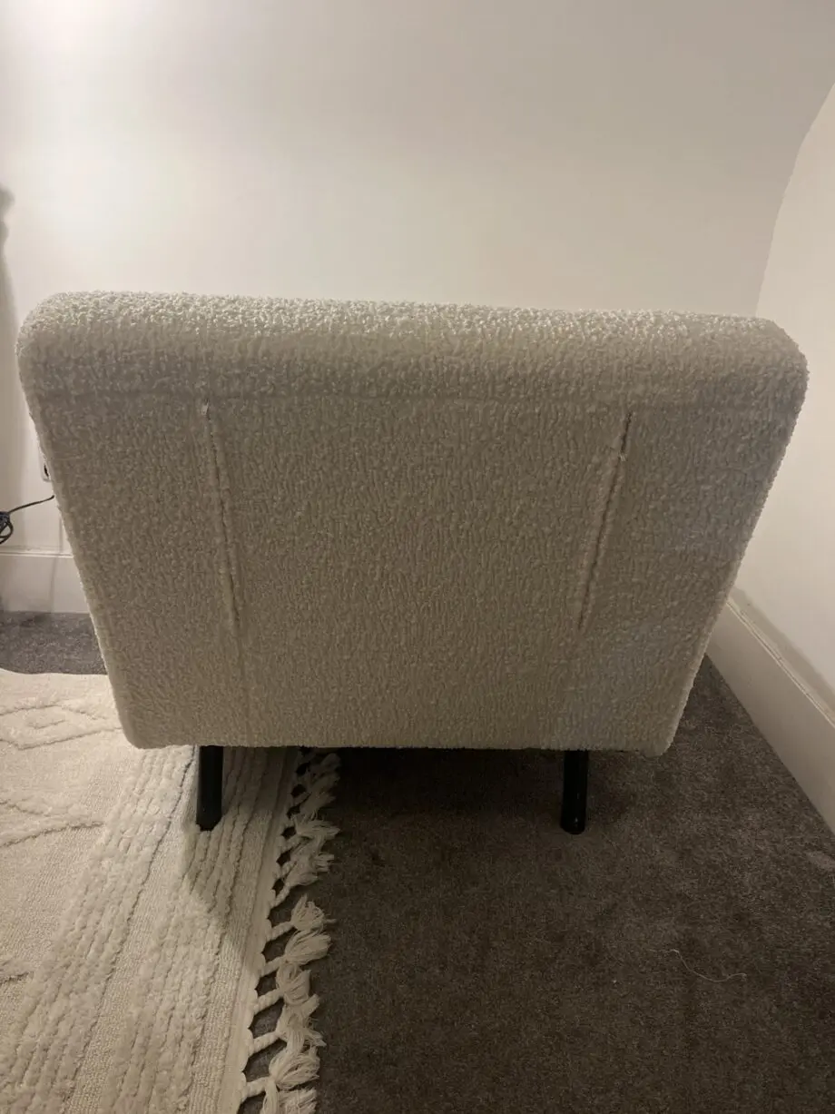 MADE Haru single sofa bed, Faux Sheepskin