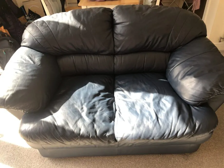 Blue 2 seater sofa X2
