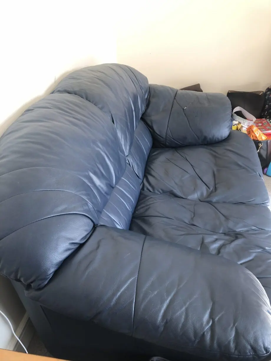 Blue 2 seater sofa X2