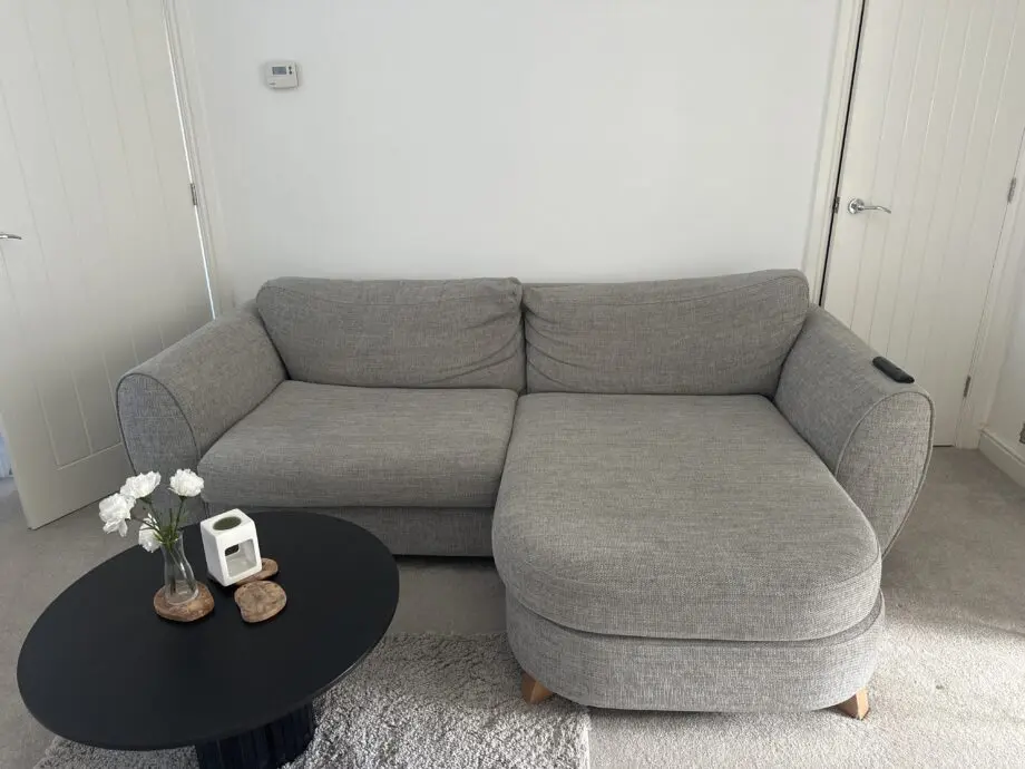 DFS grey 4 seat sofa lounger
