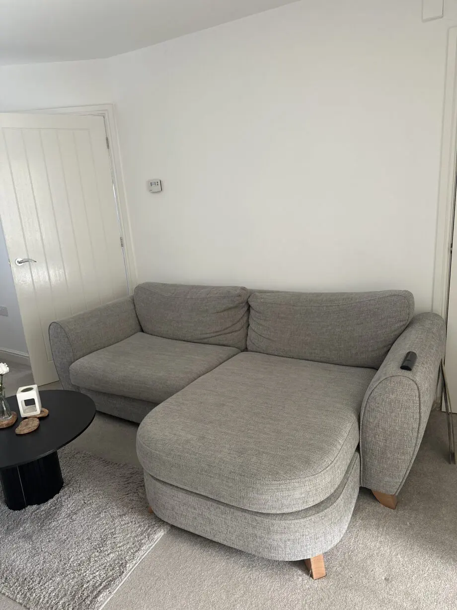 DFS grey 4 seat sofa lounger