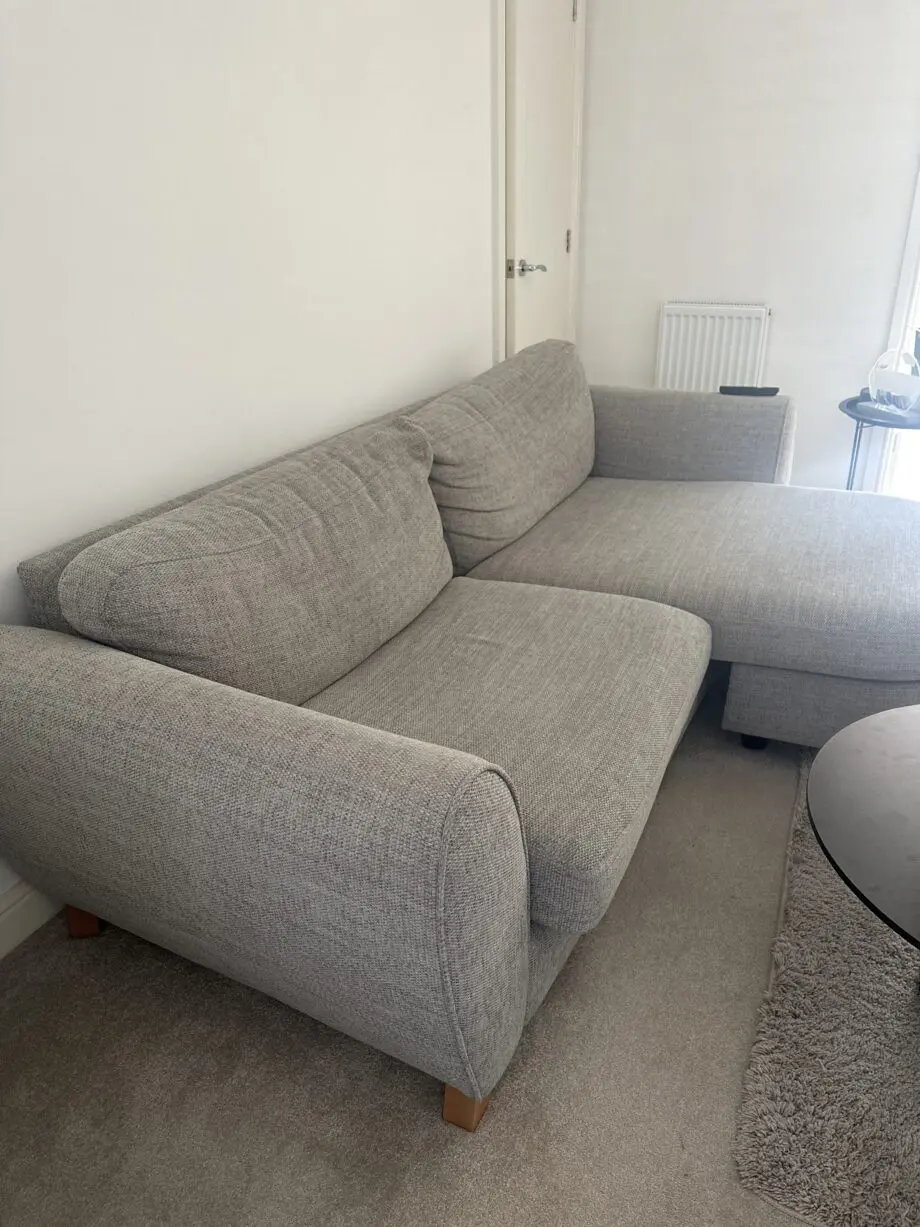 DFS grey 4 seat sofa lounger