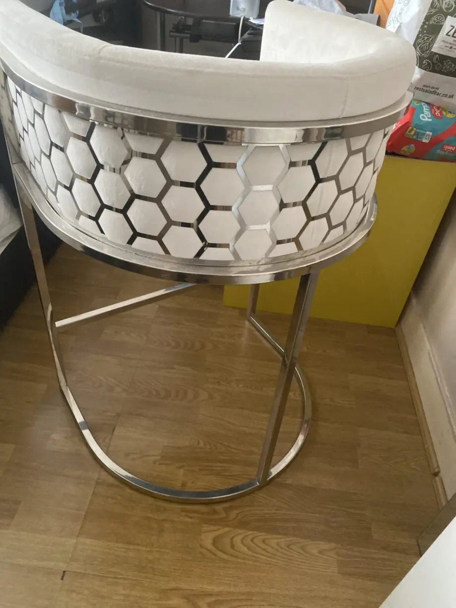 Chalk and Silver stools