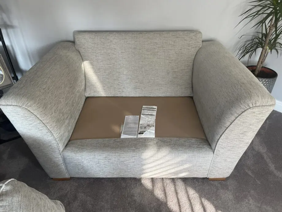 SCS ‘Walton’ sofa set comprising 4 seat sofa and loveseat/1.5 seat sofa.