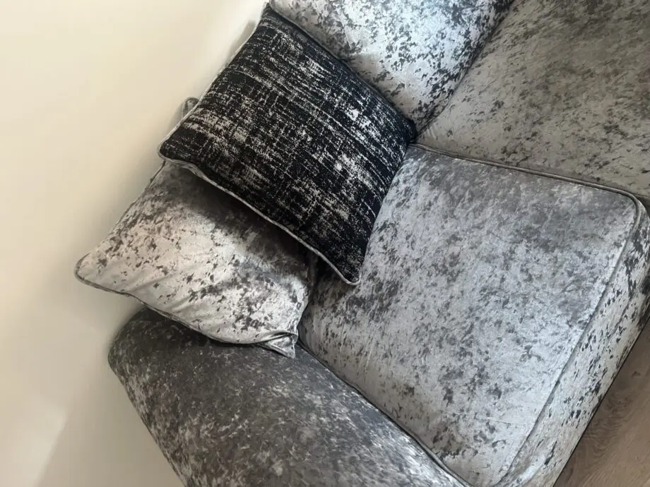 Littlewoods crushed velvet sofa