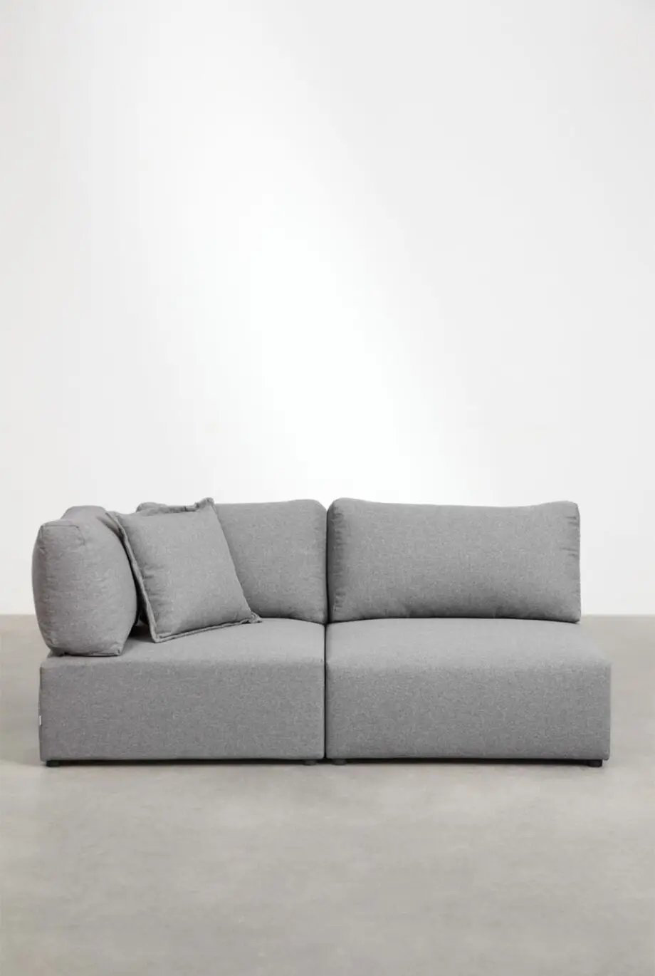 Convenient grey modular couch