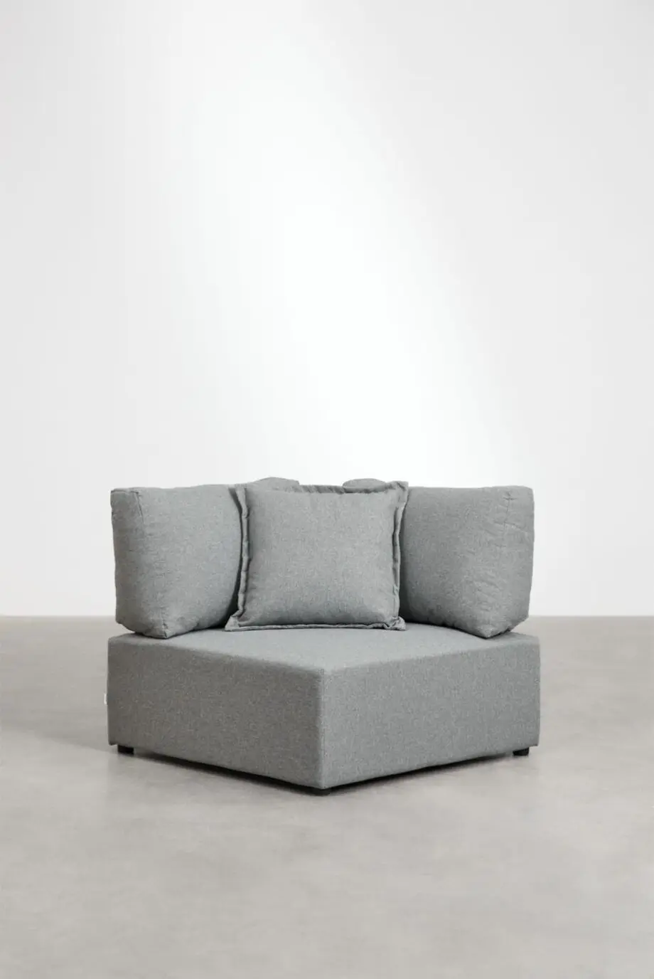 Convenient grey modular couch