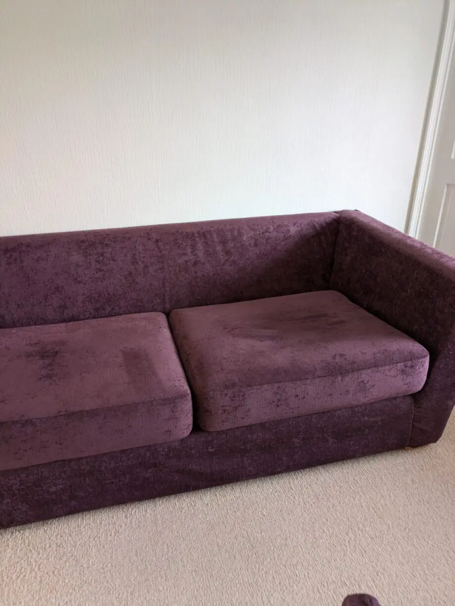 Multiyork Nevada dark plum fabric 3 seater 2 cushion sofa