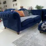 JOULES Velvet 4 Seater Sofa and 3 Seater Sofa