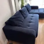 Luciano Right Hand Facing Chaise End Corner Sofa, Twilight Blue Velvet