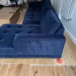 Luciano Right Hand Facing Chaise End Corner Sofa, Twilight Blue Velvet