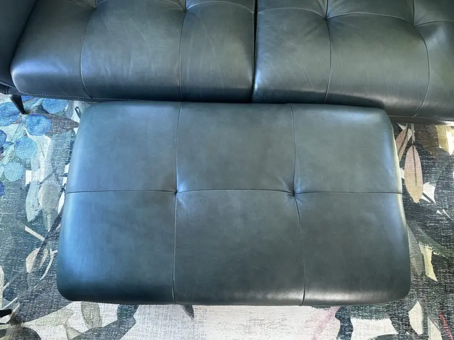 DFS- Green Harlan Sofa Set (2x3 seater, chair and footstool)