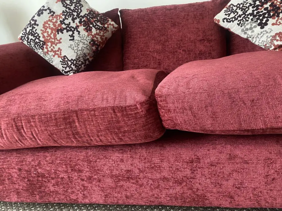 Argos Maroon 3 seater and 2 seater sofa set
