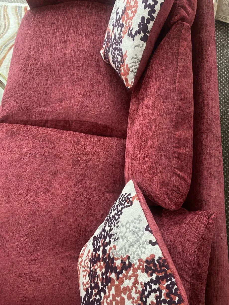 Argos Maroon 3 seater and 2 seater sofa set