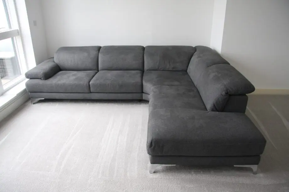 Natuzzi Editions medium grey Milana right-hand facing corner sofa