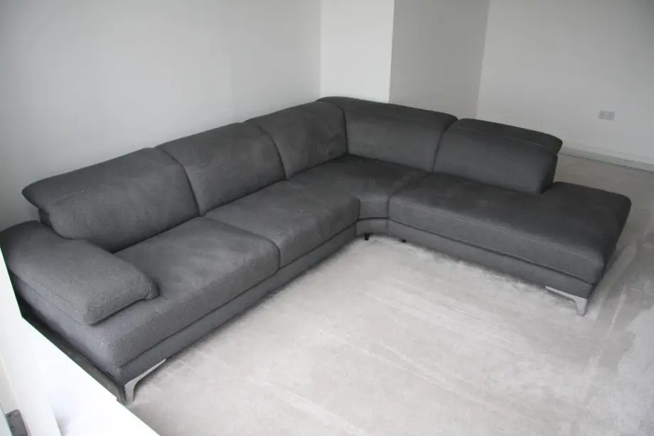 Natuzzi Editions medium grey Milana right-hand facing corner sofa