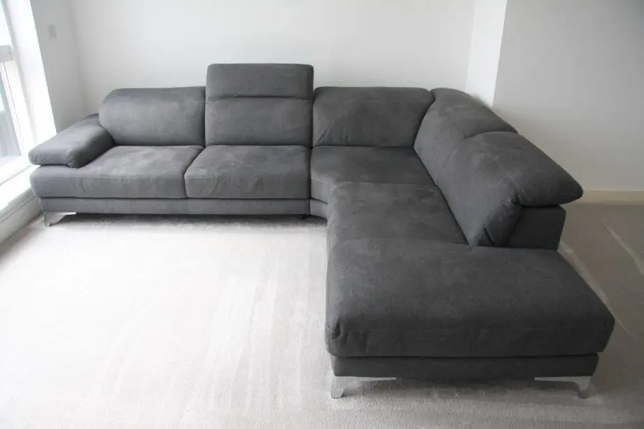Natuzzi Editions medium grey Milana right-hand facing corner sofa