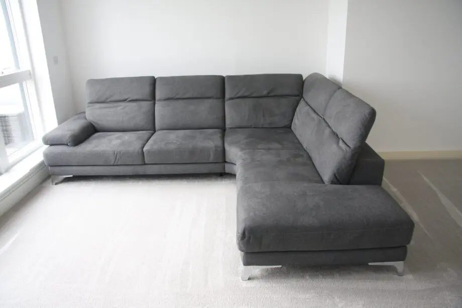 Natuzzi Editions medium grey Milana right-hand facing corner sofa