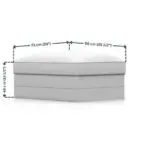 GRÖNLID 2-seat sofa-bed and ottoman footstool in Tallmyra medium grey