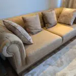 Chesterfield-Style 3-Seater Sofa & Two Wingback Armchairs – 3-Piece Suede Set