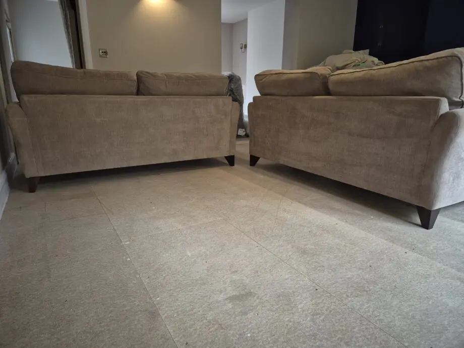 Debenhams fyfield taupe 2 x 3 seater sofas