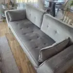 Bright new Dwell Matera 3 seater sofa, light gray