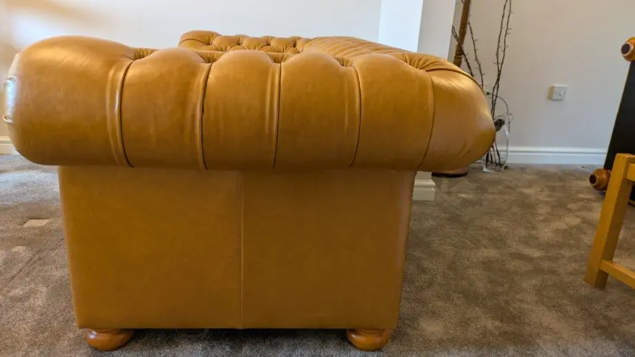 2 seat leather chesterfield sofa
