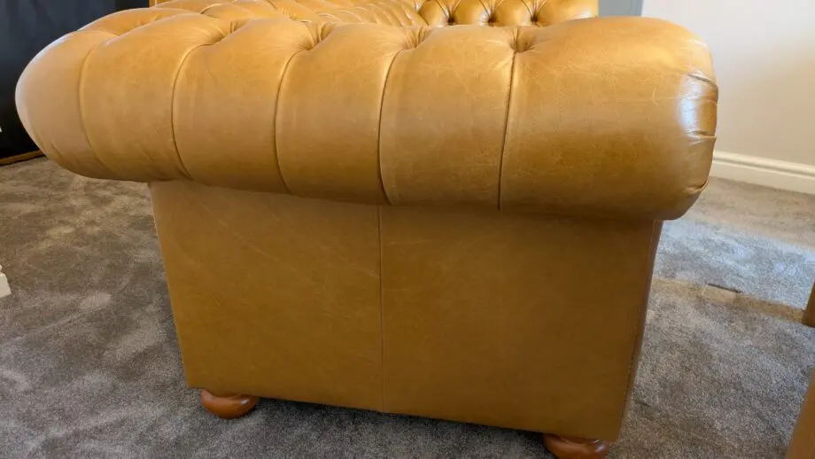 2 seat leather chesterfield sofa