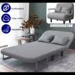 Grey double reclining brand new sofa bed