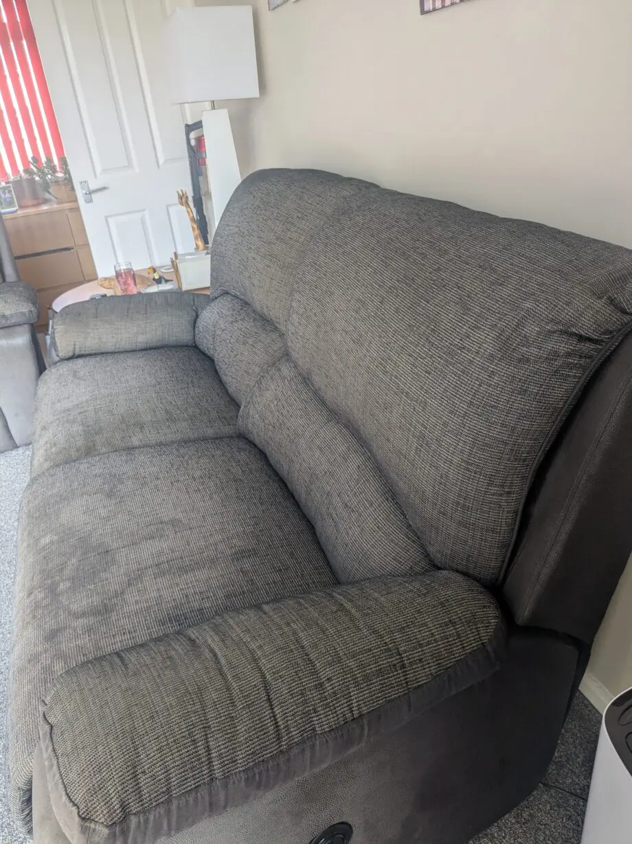 DFS Electric recliner 3 seater sofa and comfortable armchair