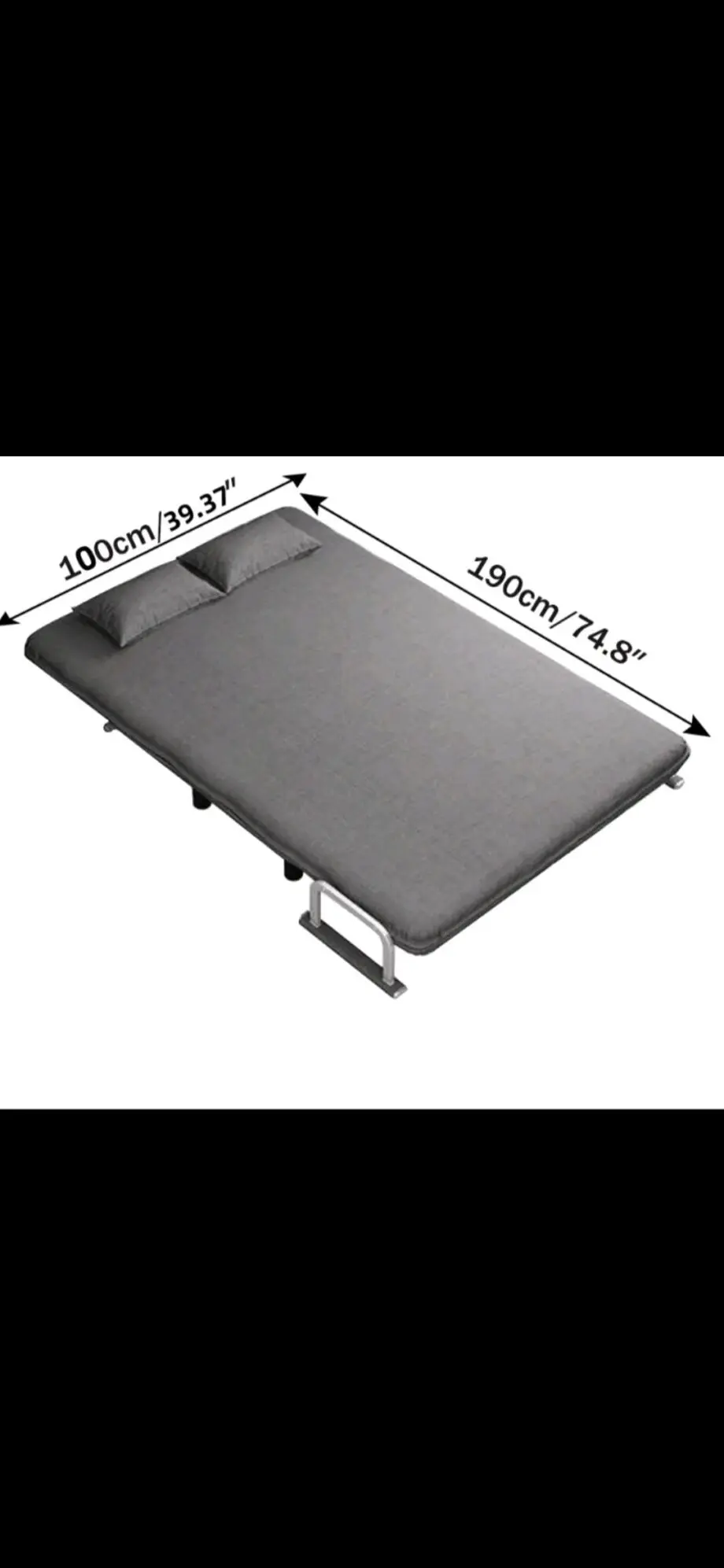 Grey double reclining brand new sofa bed