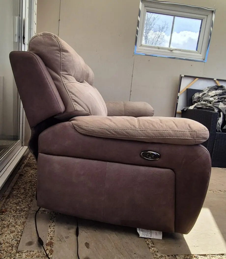 DFS Stone/Pepper power recliners (possibly Emery/Ryder)